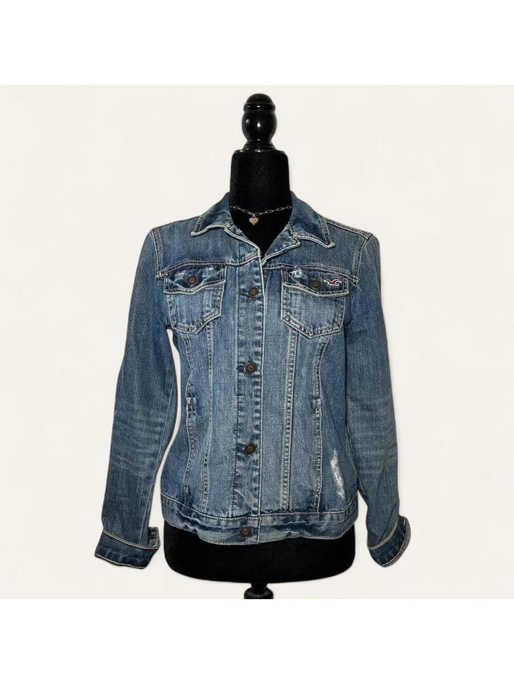 Y2K 2000s Hollister Denim Jacket Button Up Jean Jacket 2007